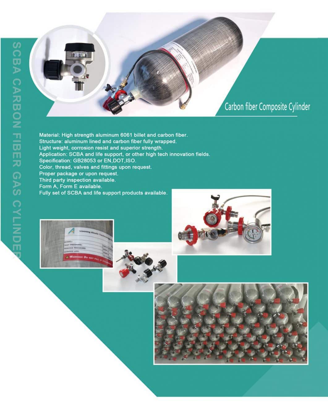 کپسول کامپوزیت فیبرکربن آلسیف | Alsafe Carbon Fiber Composite PCP air Cylinder-